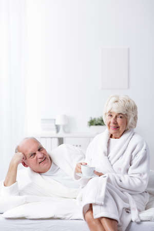 Image of content mature man and woman in loveの写真素材