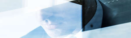 Portrait of smart and handsome young manの写真素材