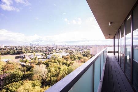 Beautiful view of the city from the terrace