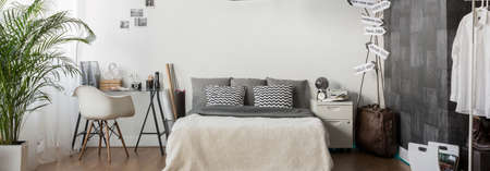 Exclusive bedroom for a man who likes travelling