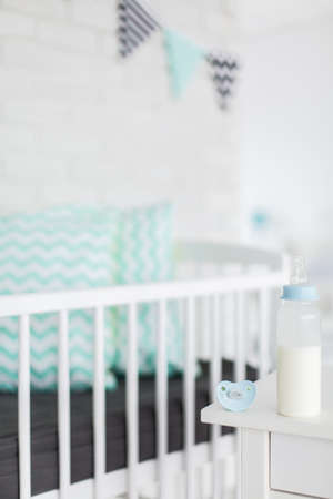 Shot of a cozy baby roomの写真素材