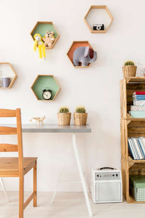 Shot of a cosy minimalist room for childrenの写真素材