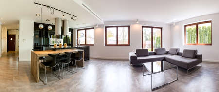 Shot of an interior of a modern houseの写真素材