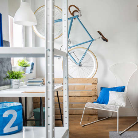 Space for young person in minimalist styleの写真素材