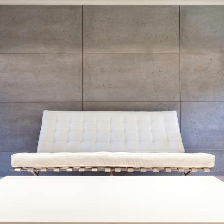 White luxury furniture in modern living room