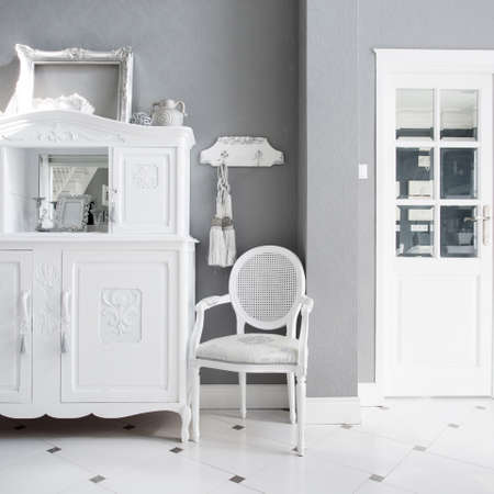 View of vintage furniture in expensive interiorの写真素材