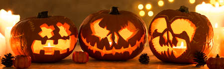 Picture of pumpkin decoration ideas for halloweenの写真素材