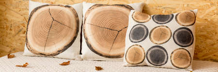 Creative trendy pillow pattern ideas- wood slice pillow