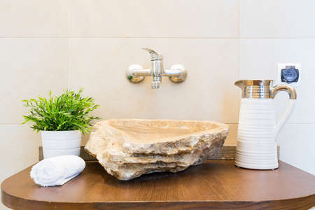Creative shape bathroom sink- stone marble wash basin
