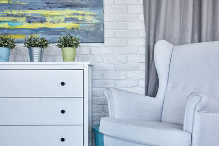 Light room with light furnitureの写真素材