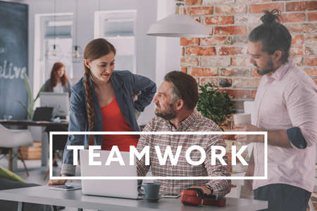 Creative businesspeople working together on new project, teamwork
