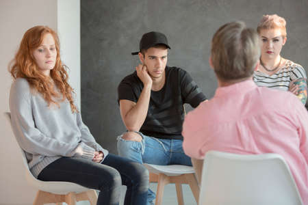 Young people with social issues during psychotherapy