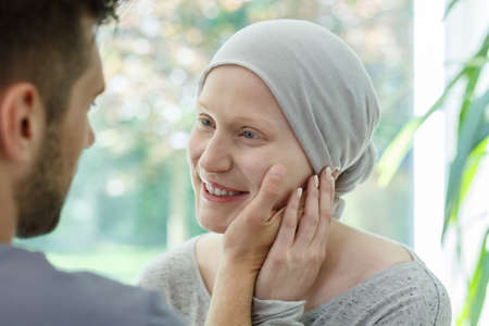 Young sick woman feeling better after treatment at the hospital