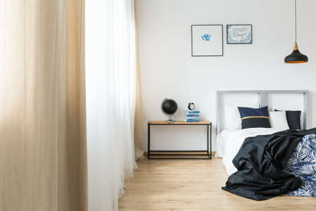 Inspiring design idea for stylish bedroom interiorの写真素材