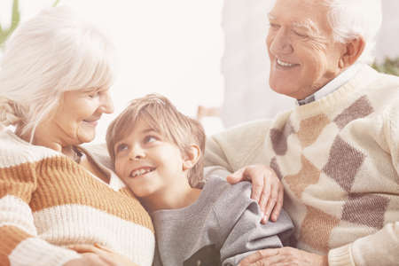 Grandson spending a lovely time with his grandparents