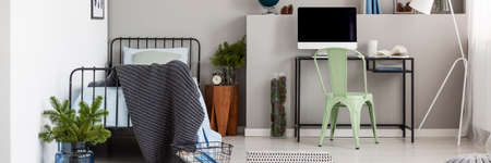 Teenager bedroom full of modern furnitureの写真素材