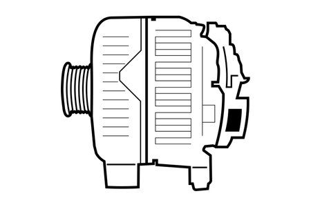 Car alternator simple vector imageのイラスト素材