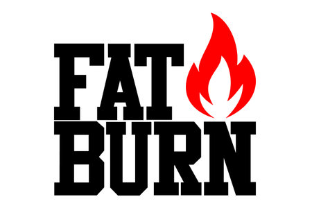Inscription FAT BURN and fire flameのイラスト素材