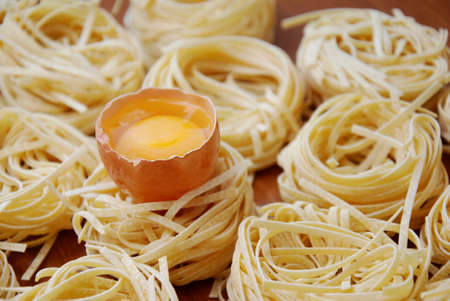 pasta with eggs,noodles,eggs,egg yolkの写真素材
