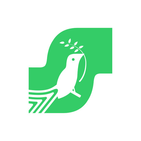 Abstract letter S  bird logoのイラスト素材