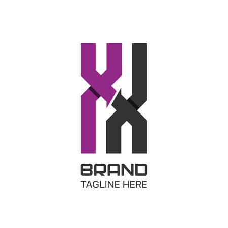 XX letter logo vector design. Abstract xx logo with mirror concept. XX monogram initials letter logo isolated on white backgroundのイラスト素材