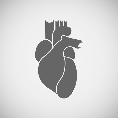 Logo gray heart.のイラスト素材