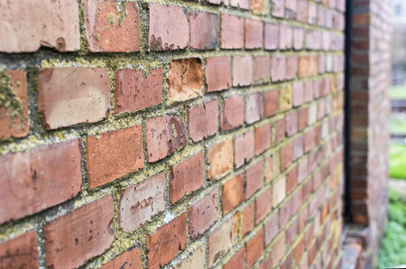 Brick wall background, wall texture, vintage brick weathered brick wall