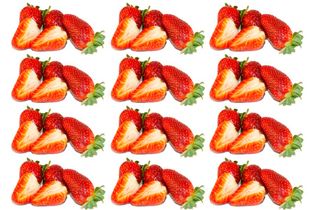 Fresh strawberry on white isolated background. Red Strawberry. Sweet strawberries.
Slices of strawberry on white background, fruit close up backgroundの写真素材