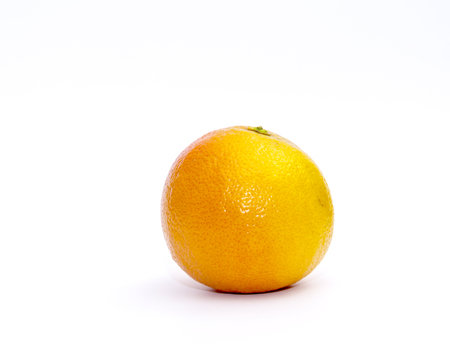Red grapefruit isolated on white background  Fresh juicy grapefruitの写真素材