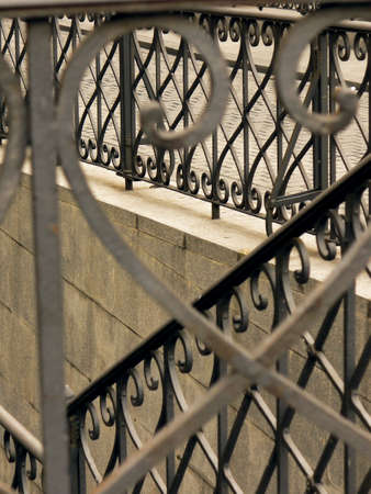 Beautiful wrought-iron fence or balcony-railing.の写真素材