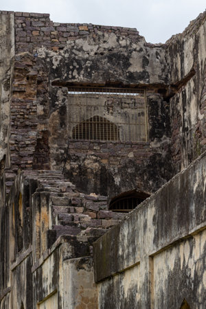 A view of ruins of Golconda fort, Hyderabad, India.の写真素材
