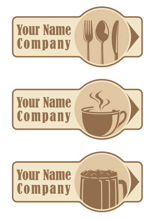 Food and Drink Labelのイラスト素材