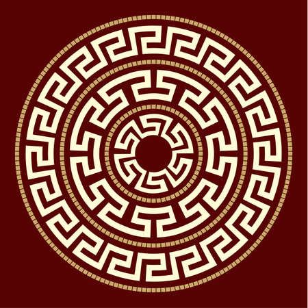 Greek ornaments ROUNDのイラスト素材
