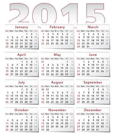 Calendar 2015 のイラスト素材