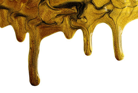 Beautiful stains of liquid nail polish,fluid art technique.Bright marble background.Liquid stripy paint texture.Nail laquer flow modern backdrop.Copy space for design.Vertical banner.の写真素材