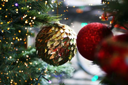 Decoration of coffee cafe.New year decor.の写真素材