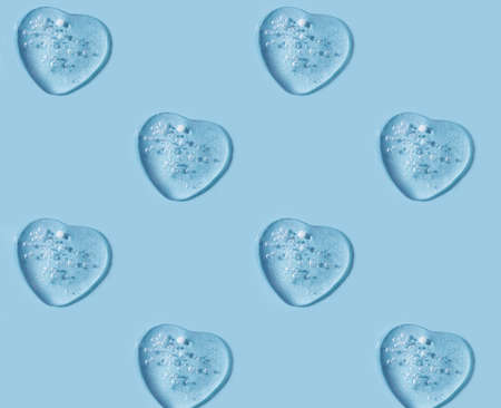 Cosmetics gel smears looks like heart,pattern.Clean blue background with copy space.Good as cosmetic...