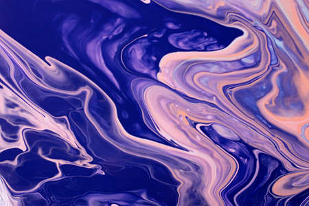 Beautiful liquid texture of the nail polish.Multicolored background with copy space.Fluid art, pour painting technique.Good as digital decor.の写真素材