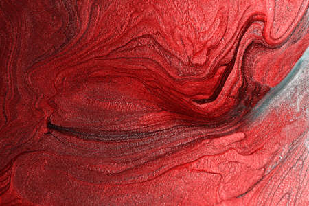 Elegant marble red monochrome background,make from liquid nail polishes.Good as cosmetics backdrop,large banner.の写真素材