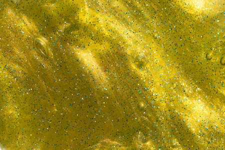 Macro photography of the slime texture.Abstrat green background with copy space.の写真素材