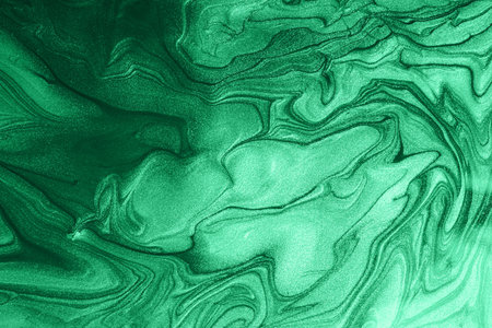 Elegant marble emerald monochrome background,make from liquid nail polishes.Good as cosmetics backdrop.の写真素材