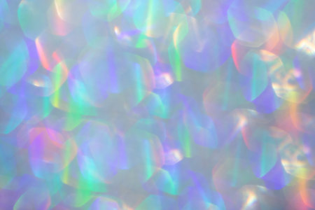 Abstract defocused holographic background with shining glitter.Good as overlay layer.