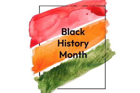 Watercolor red,orange and green stripes on white background,concept of black history month.の写真素材
