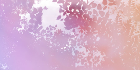 Reflection of leaves un the water surface, abstract defocused background.の写真素材