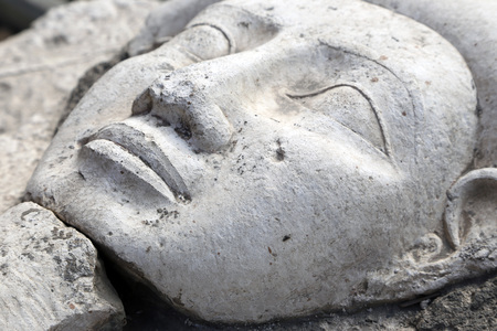 Close up of original Egyptian sarcophagusのeditorial素材