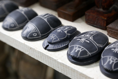 Scarab beetle, Traditional souvenirs of Egyptian cultureのeditorial素材