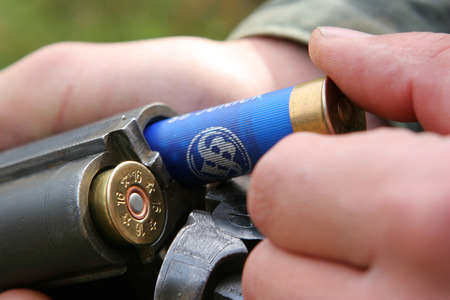 Hunter charges the old gunのeditorial素材