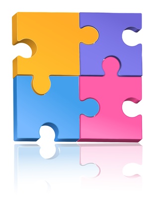 Colorful Jigsaw Puzzleのイラスト素材