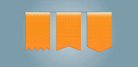 Set of web ribbons with pattern のイラスト素材
