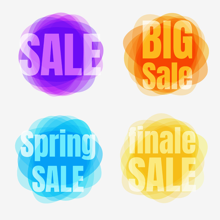 Colorful sale backgrounds. Abstract sale banners. Vector illustrationのイラスト素材